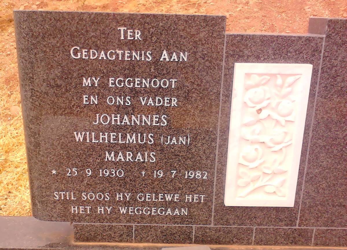 MARAIS Johannes Wilhelmus 1930-1982