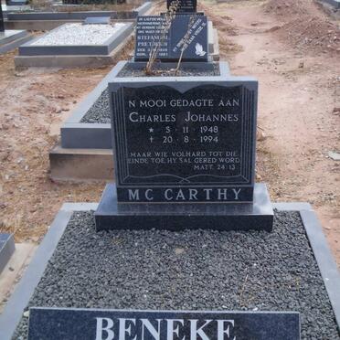 MC CARTHY Charles Johannes 1948-1994