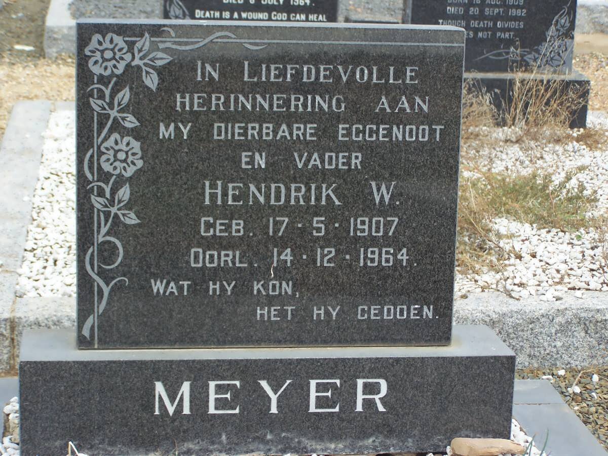 MEYER Hendrik W. 1907-1964