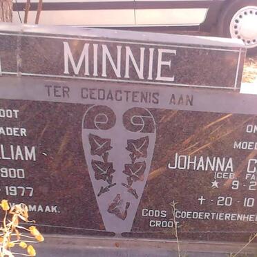 MINNIE John William 1900-1977 &amp; Johanna Charlotte FARREL 1911-1980