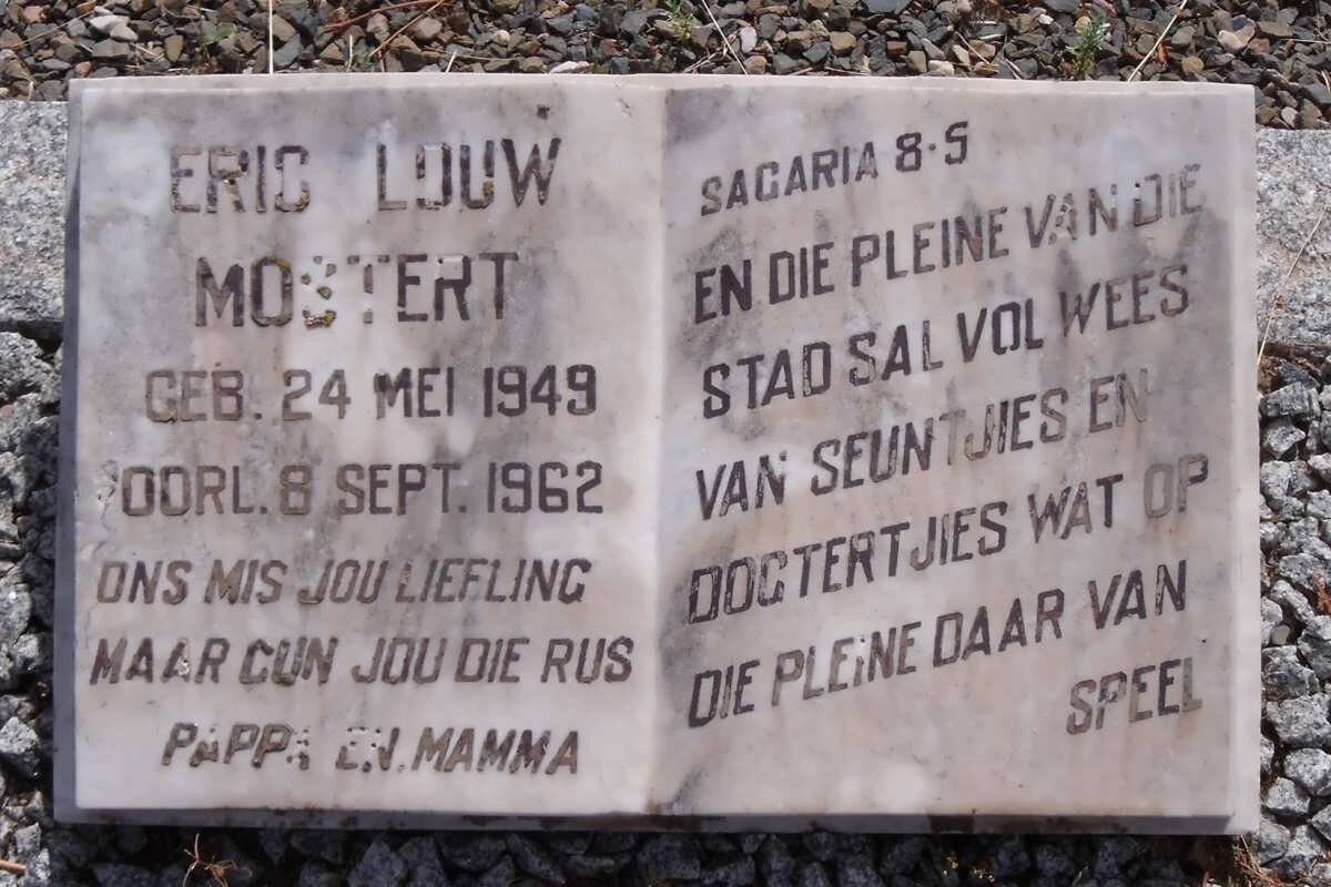 MOSTERT Eric Louw 1949-1962