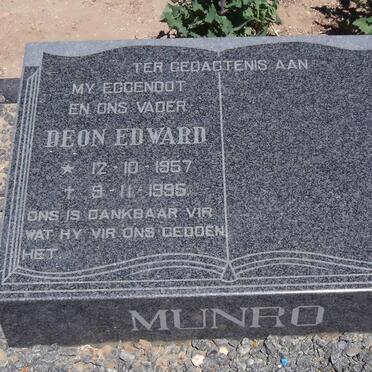 MUNRO Deon Edward 1957-1995