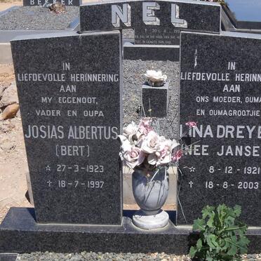 NEL Josias Albertus 1923-1997 &amp; Lina Dreyer JANSEN 1921-2003