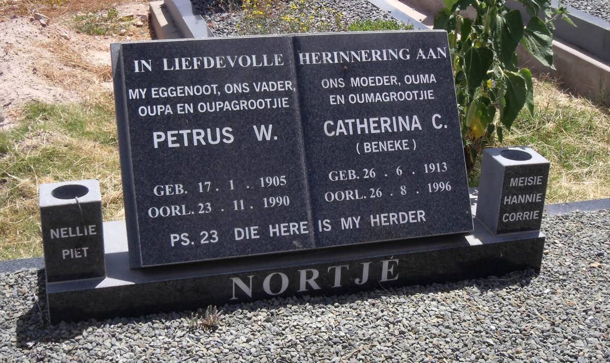 NORTJE Petrus W. 1905-1990 &amp; Catherina C. BENEKE 1913-1996