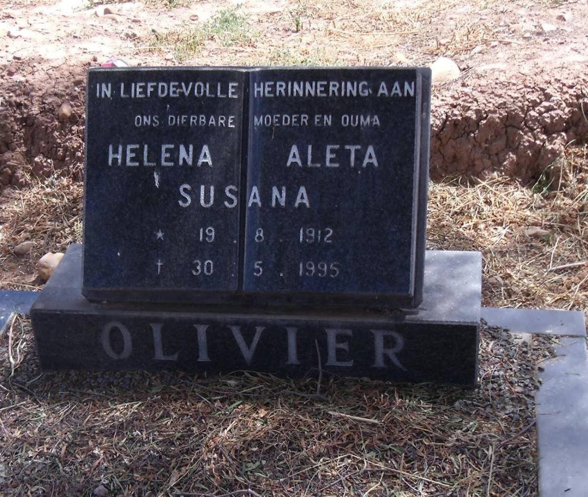 OLIVIER Helena Aleta Susana 1912-1995