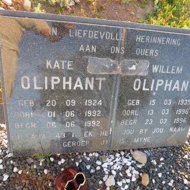 OLIPHANT Willem 1935-1996 & Kate 1924-1992