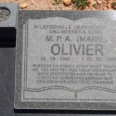 OLIVIER M.P.A. 1940-2004