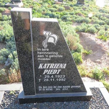 PIEDT Katriena 1923-1992