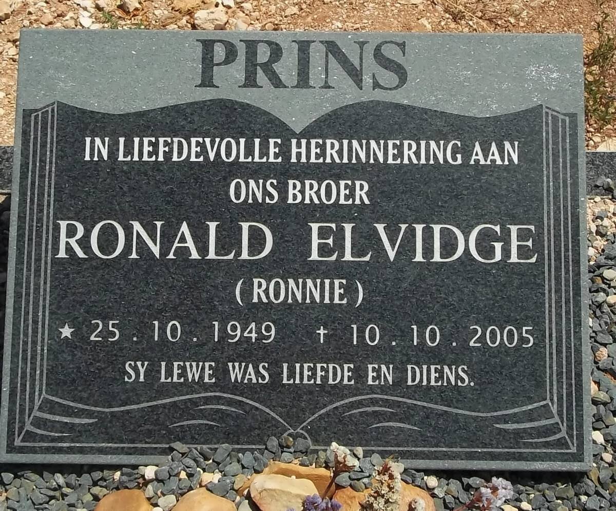 PRINS Ronald Elvidge 1949-2005