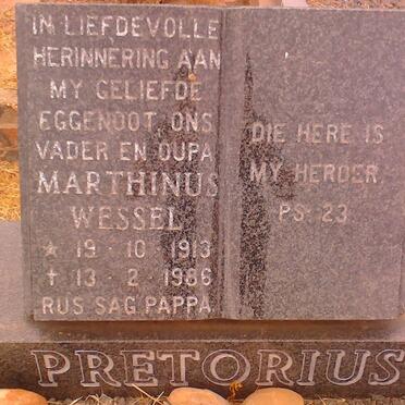 PRETORIUS Marthinus Wessel 1913-1986