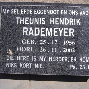 RADEMEYER Theunis Hendrik 1956-2002