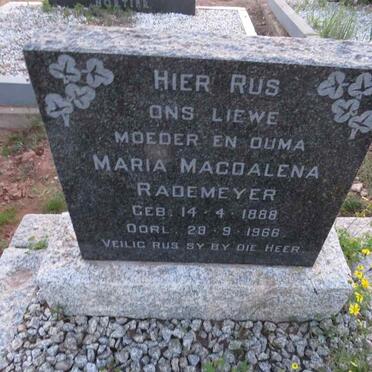 RADEMEYER Maria Magdalena 1888-1966