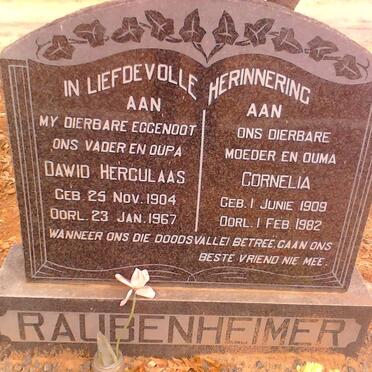 RAUBENHEIMER David Herculaas 1904-1967 &amp; Cornelia 1909-1982