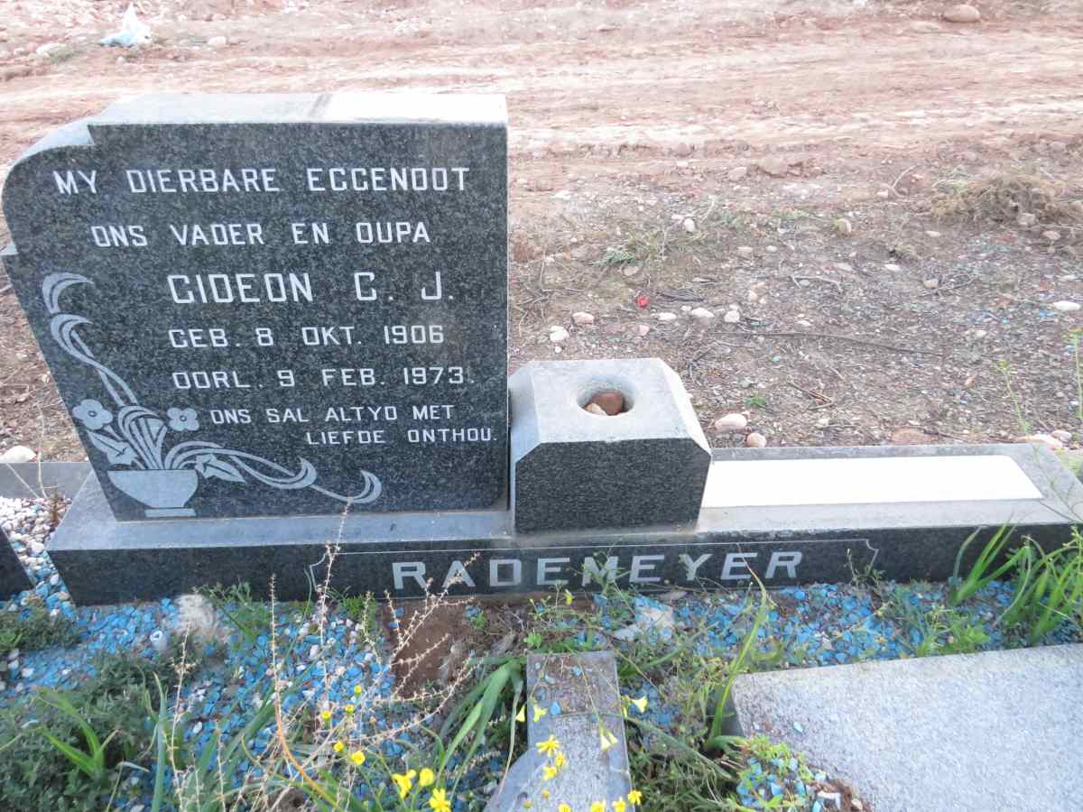 RADEMEYER Gideon C.J. 1906-1973