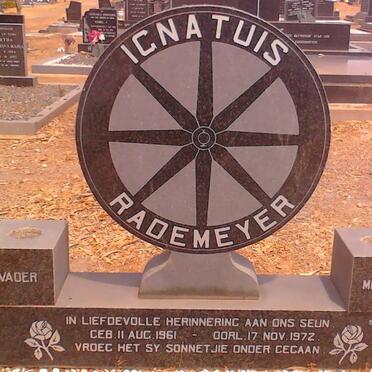RADEMEYER Ignatius 1961-1972
