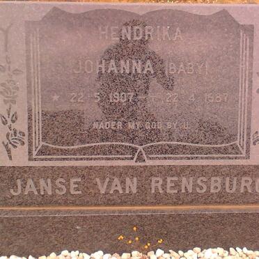RENSBURG Hendrika Johanna, Janse van 1907-1987