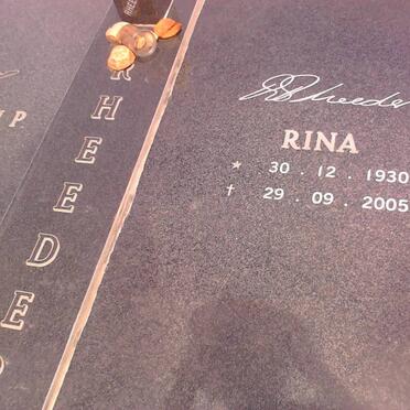 RHEEDER Rina 1930-2005