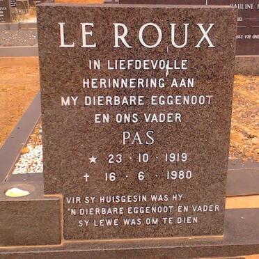 ROUX Pas, le 1919-1980