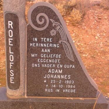 ROELOFSE Adam Johannes 1903-1984