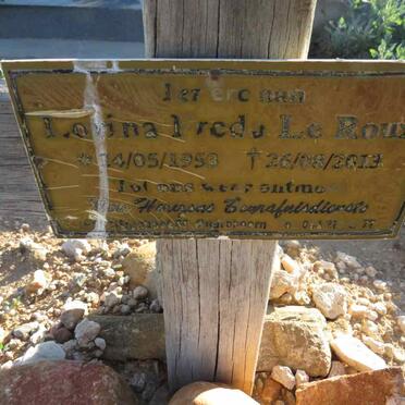 ROUX Lorina Freda, le 1953-2013