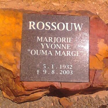 ROSSOUW Marjorie Yvonne 1932-2003