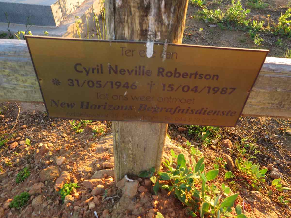 ROBERTSON Cyril Neville 1946-1987