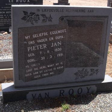 ROOY Pieter Jan, van 1930-1991