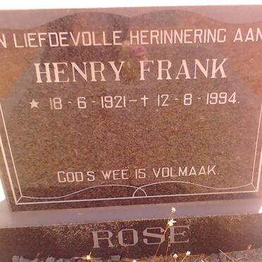 ROSE Henry Frank 1921-1994