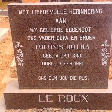 ROUX Theunis Botha, le 1913-1981