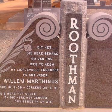 ROOTHMAN Willem Marthinus 1939-1981