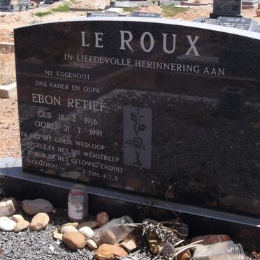 ROUX Ebon Retief, le 1916-1991