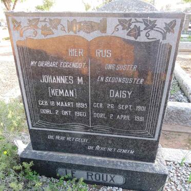 ROUX Johannes M., le 1895-1960 & Daisy 1901-1981