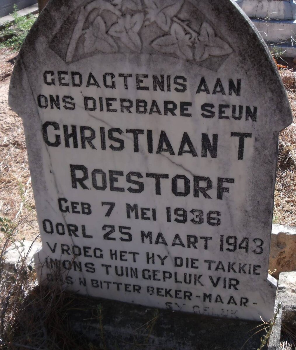 ROESTORF Christiaan T. 1936-1943