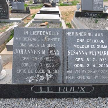 ROUX Johannes M., le 1927-1996 & Susanna M. 1933-2020