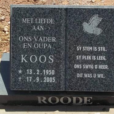ROODE Koos 1950-2005
