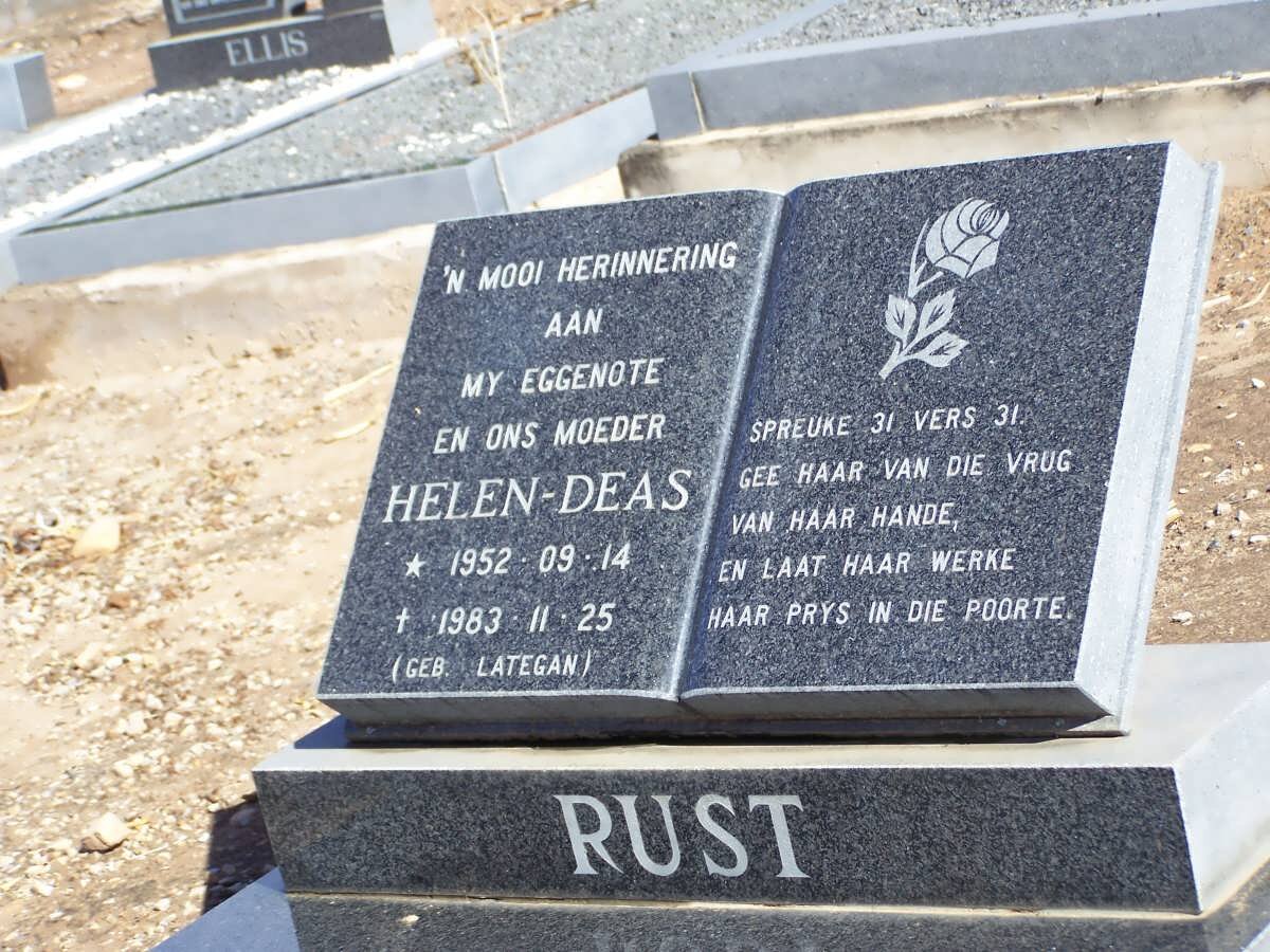 RUST Helen-Deas nee LATEGAN 1952-1983