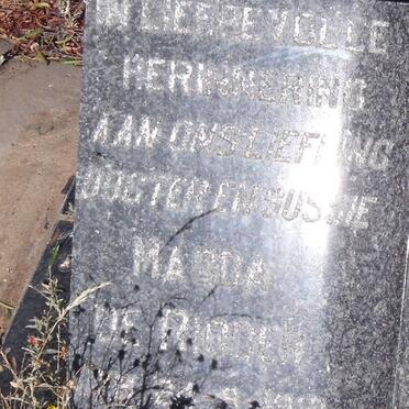 RIDDER Magda, de  1961-1969