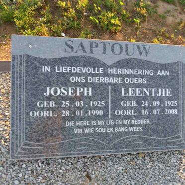 SAPTOUW Joseph 1925-1990 & Leentjie 1925-2008