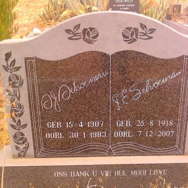 SCHOEMAN S.J. 1907-1983 &amp; G.E. 1918-2007 