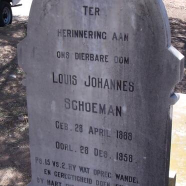 SCHOEMAN Louis Johannes 1888-1958
