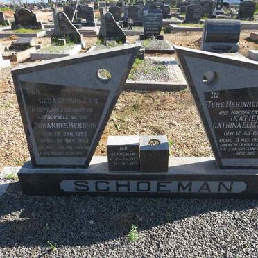SCHOEMAN Johannes Hendrik 1892-1963 & Catrina Elizabeth 1909-1997 :: SCHOEMAN Jan 1923-1979