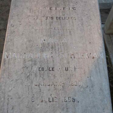 SCHOEMAN Maria Magdalena nee LE ROUX 1900-1965