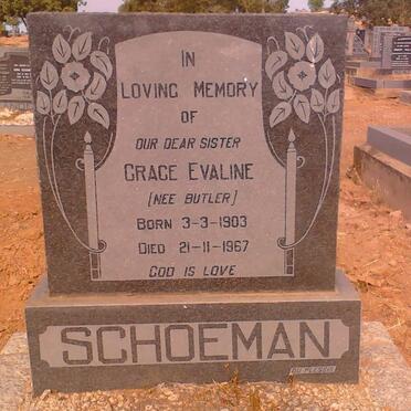 SCHOEMAN Grace Evaline nee BUTLER 1903-1967