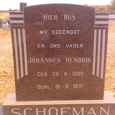 SCHOEMAN Johannes Hendrik 1905-1971