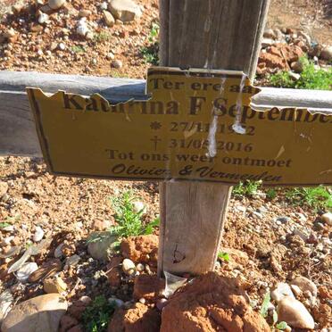 SEPTEMBER Kathrina F. 19?2-2016