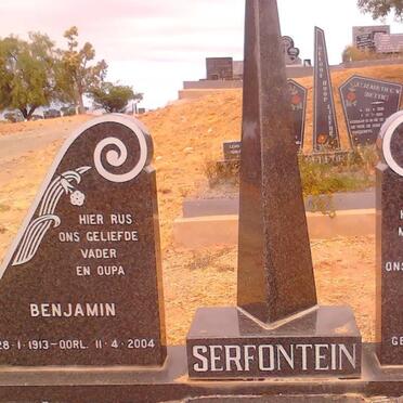 SERFONTEIN Benjamin 1913-2004 &amp; Isabella Magrietha STANDER 1915-1982