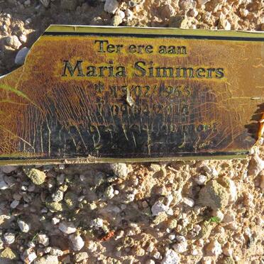 SIMMERS Maria 1955-2014