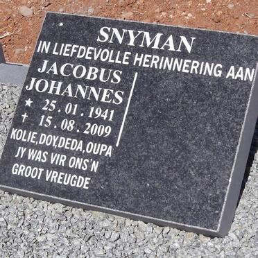 SNYMAN Jacobus Johannes 1941-2009