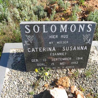 SOLOMONS Caterina Susanna 1914-1993