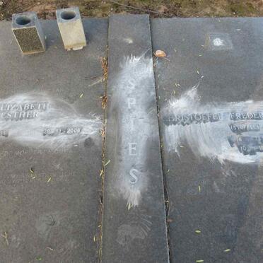 SPIES Christoffel Frederik Jacobus 1902-1995 & Elizabeth Esther 1911-2006